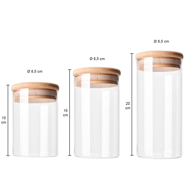 Krumble Voorraadpotten glas set van 3 1395359 large