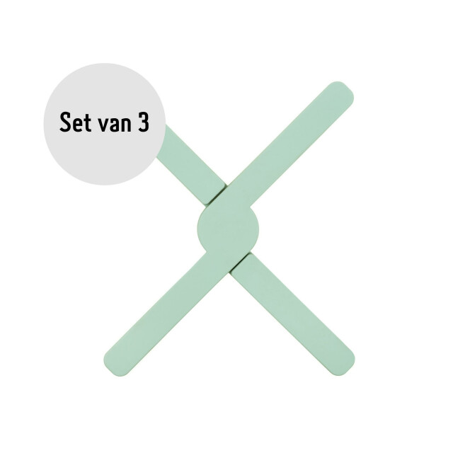 Krumble Opvouwbare siliconen pannenonderzetter - set van 3 2619216 large