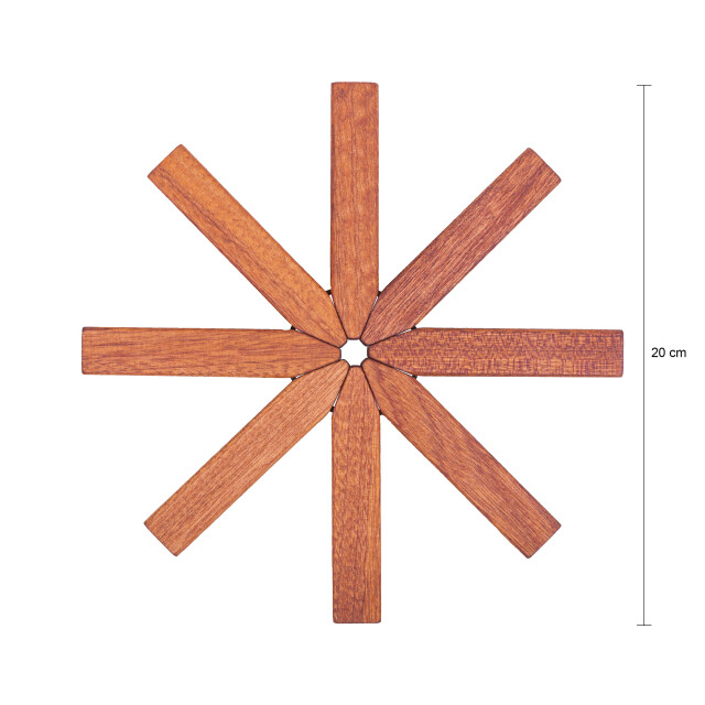 QUVIO Pannenonderzetters boomvormige standaard set van 3 hout 2912792 large