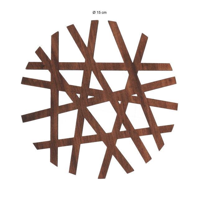 Krumble Pannenonderzetter rond hout bruin 2230015 large
