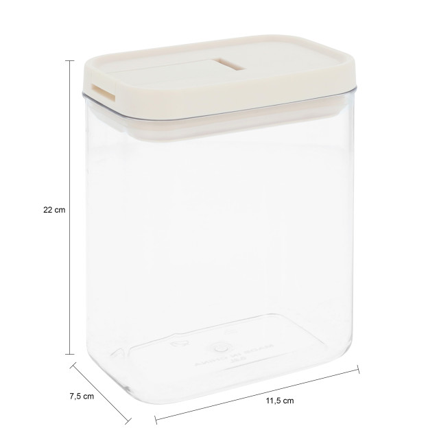 Krumble Voorraadpot rechthoek set van 4 1300 ml plastic beige 2269309 large