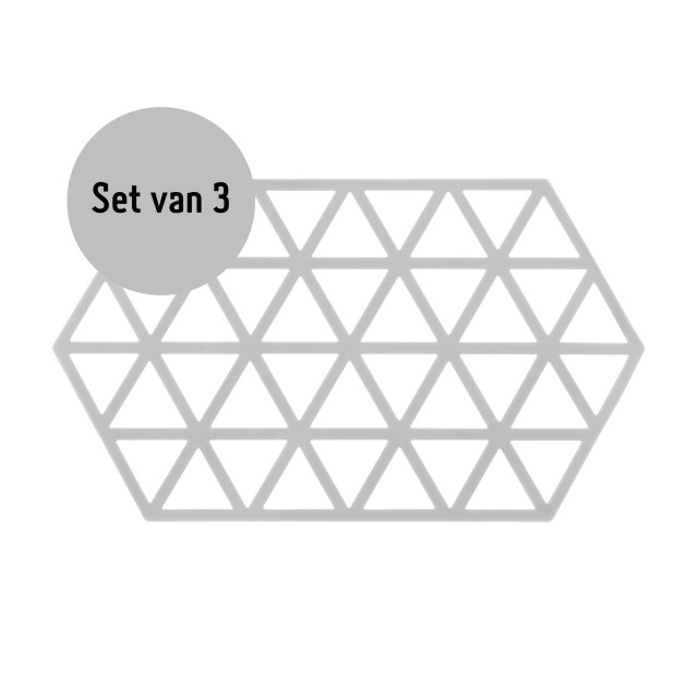 Krumble Siliconen pannenonderzetter hexagon lang - set van 3 2619265 large