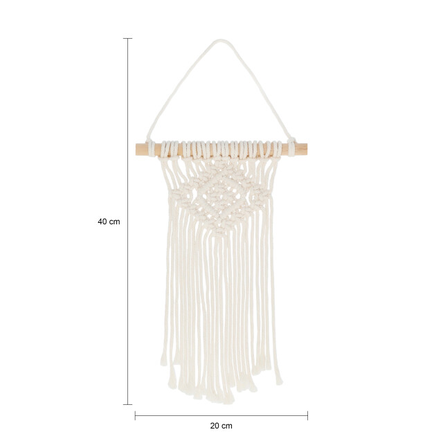 QUVIO Wandkleed macrame katoen beige 2172969 large