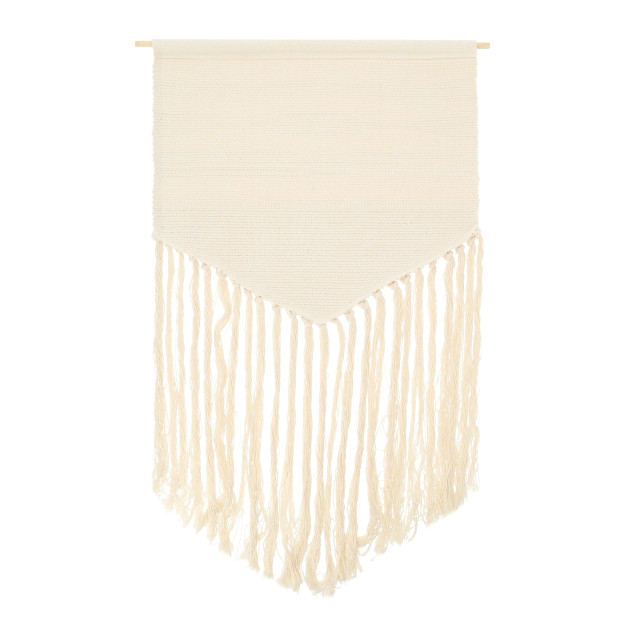 QUVIO Wanddecoratie macrame grijs en 2180340 large