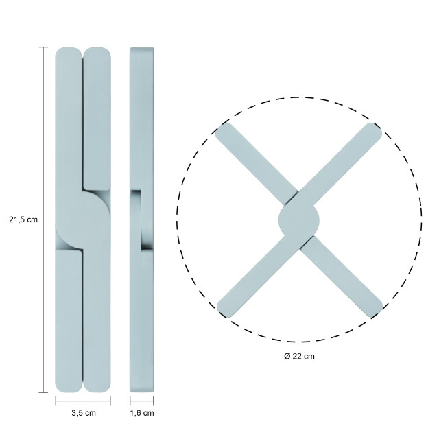 Krumble Opvouwbare siliconen pannenonderzetter - set van 3 2619210 large