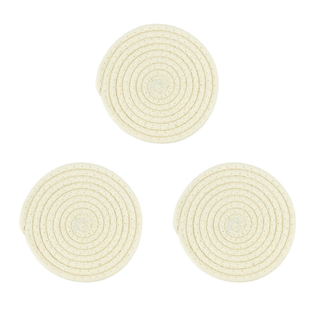 Krumble Pannenonderzetter rond katoen - set van 3 2619295 large