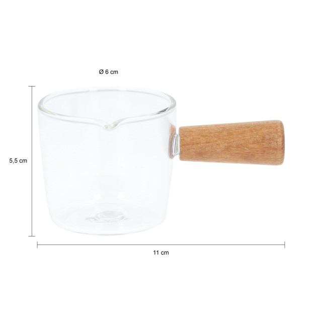 Krumble Melkkannetje met houten handvat glas 2269267 large