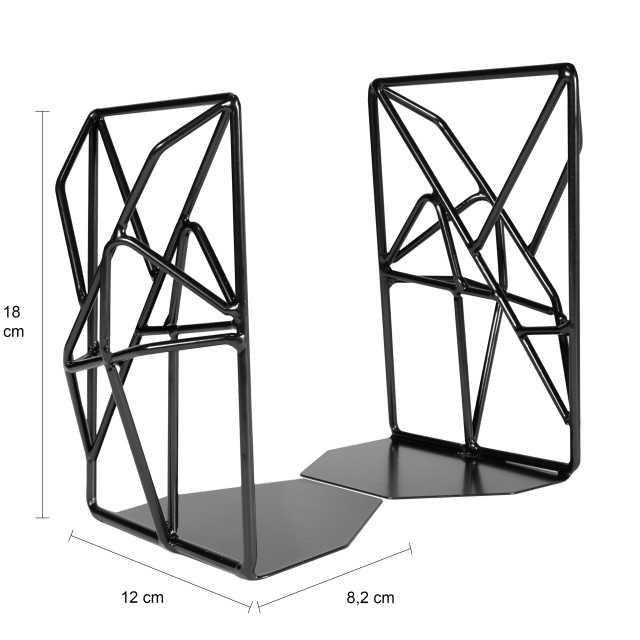 QUVIO Boekenstandaard design metaal 1 paar - 1395339 large