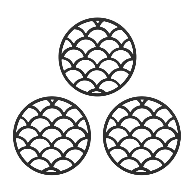 Krumble Siliconen pannenonderzetter rond - set van 3 2619268 large