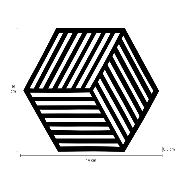 Krumble Siliconen pannenonderzetter hexagon lang - set van 2 2619297 large