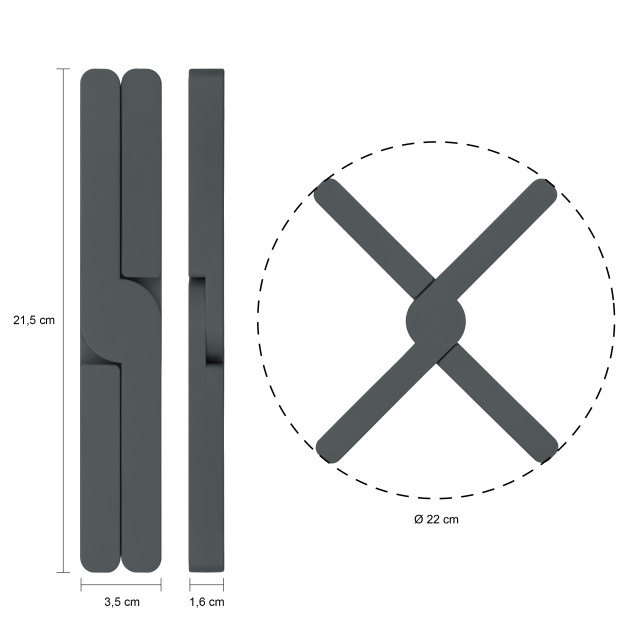 Krumble Opvouwbare silicone pannenonderzetter - 1395030 large