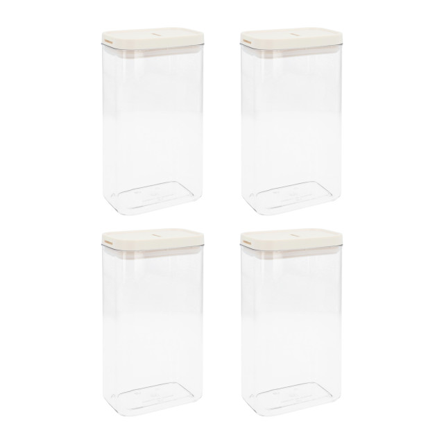 Krumble Voorraadpot rechthoek set van 4 1800 ml plastic beige 2269310 large