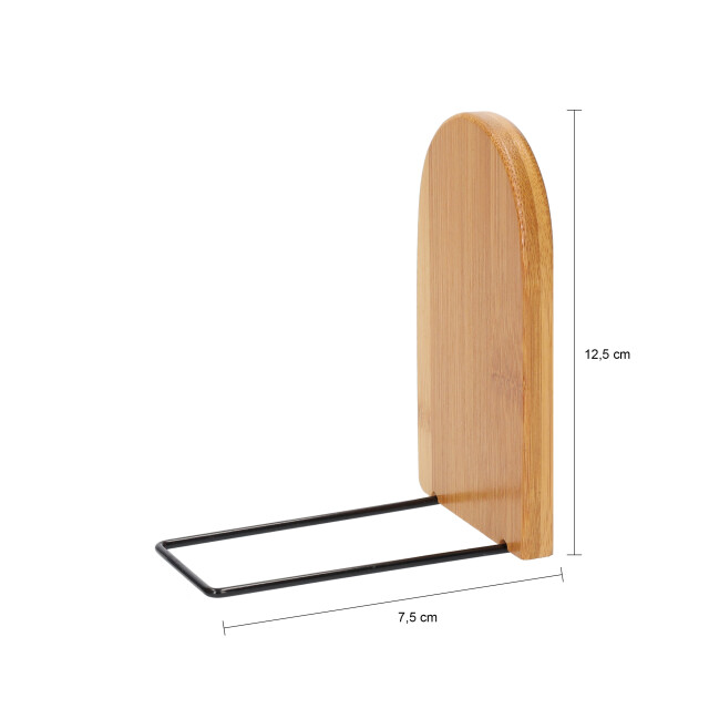 QUVIO Boekenstandaard metaal en hout 1 paar 2269190 large