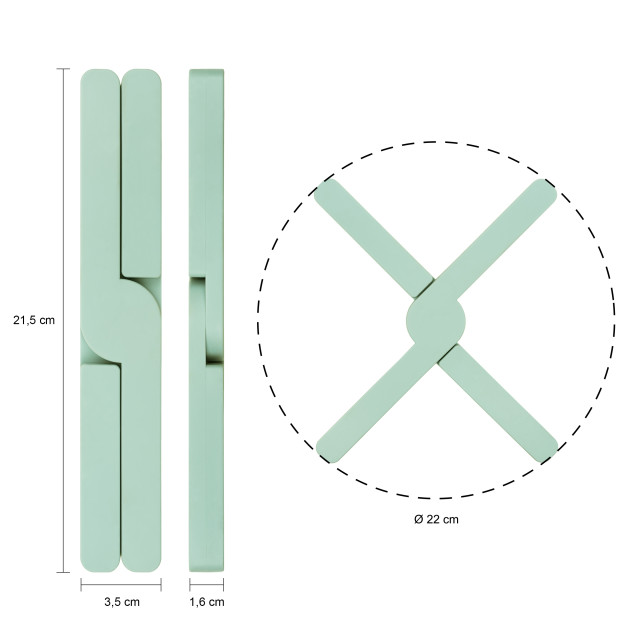 Krumble Opvouwbare siliconen pannenonderzetter groen 1848941 large