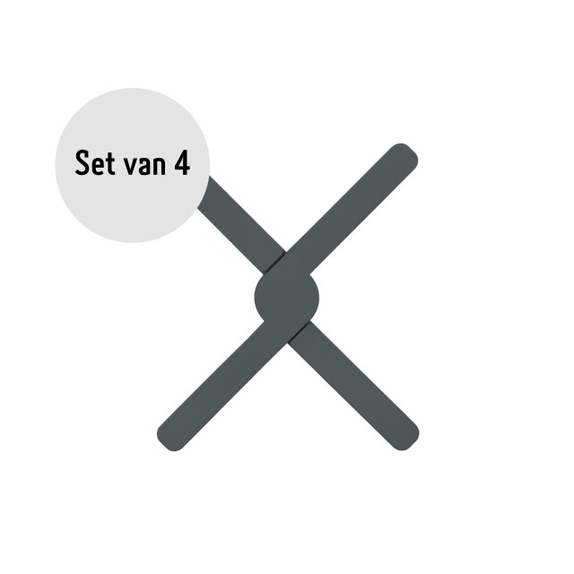 Krumble Opvouwbare siliconen pannenonderzetter - set van 4 2619208 large