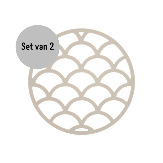 Krumble Pannenonderzetter met schubben patroon - set van 2 2619273 large