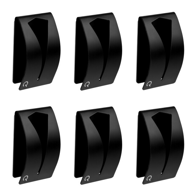 QUVIO Handdoekenhouder zelfklevend rvs - set van 6 2396656 large