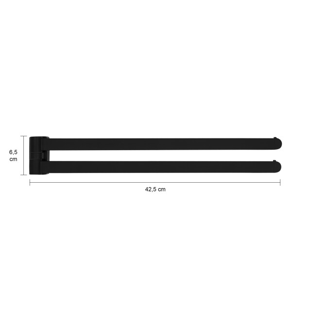 QUVIO Handdoekrek met 2 stangen metaal - 2269330 large