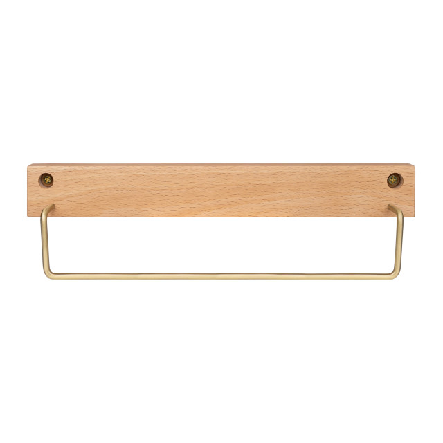 QUVIO Wand handdoekenhouder licht hout + 28 cm 1395500 large