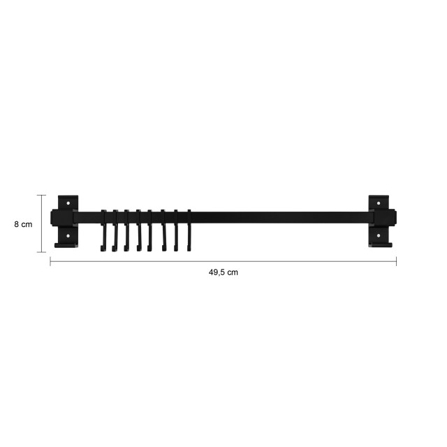 QUVIO Handdoekenrek met haken metaal - 2269340 large