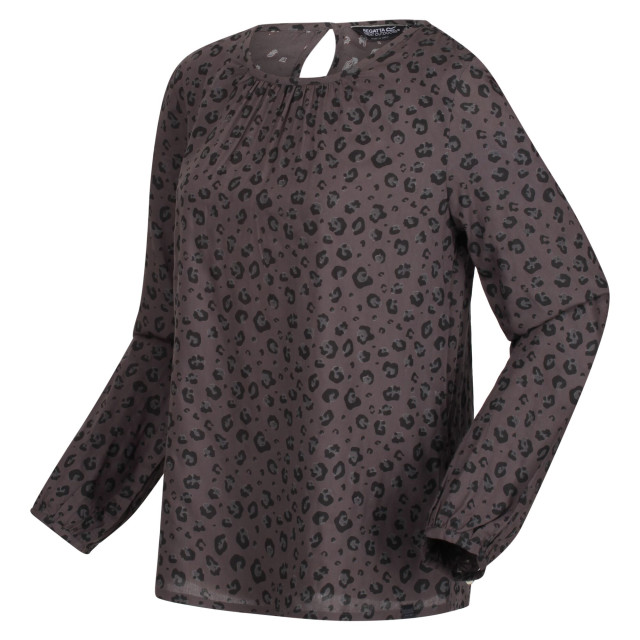 Regatta Dames hadria dierenprint blouse UTRG8126_black large