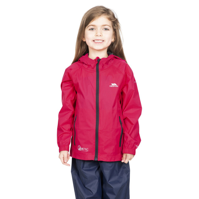 Trespass Kinderen/kinderen qikpac waterdichte packaway jacket UTTP463_sasparilla large