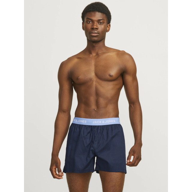 Jack & Jones Heren wijde boxershorts jacjackson donkerblauw 3-pack 12263654 large