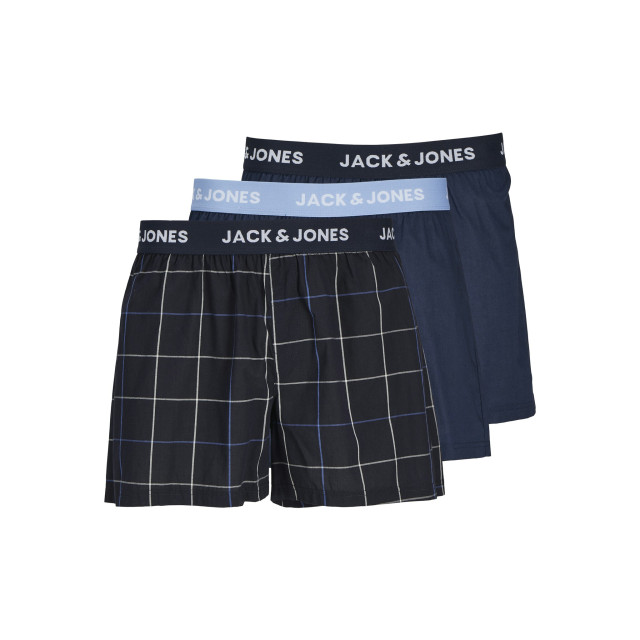 Jack & Jones Heren wijde boxershorts jacjackson donkerblauw 3-pack 12263654 large