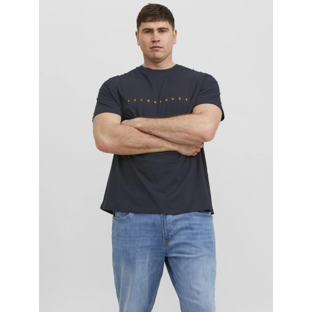 Jack & Jones Plus size heren t-shirt jjestar navy 12243625-Navy large