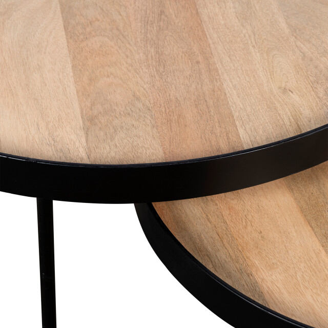 QUVIO Salontafel sara – set van 2 – fsc® mangohout – metaal 2933686 large