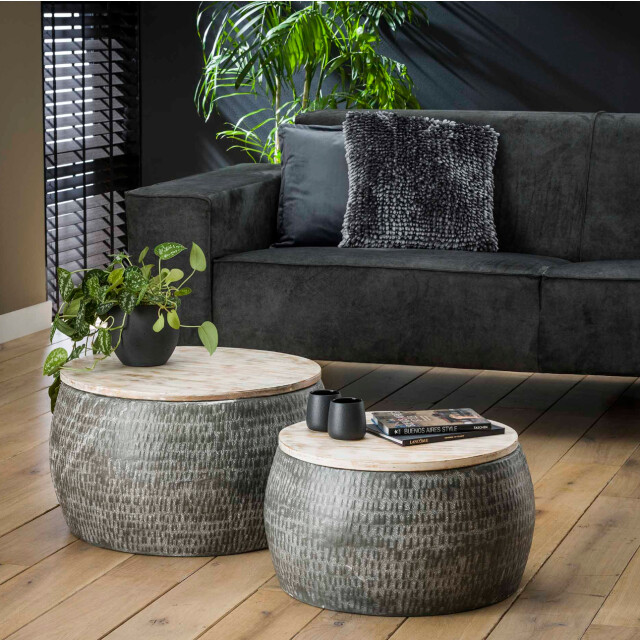 Hoyz Hoyz salontafelset set van 2 Ø50/Ø60 grijs 2061109 large