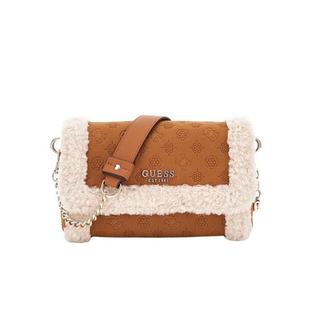 Guess Davika flap shoulder bag davika-flap-schoudertas-00057467-brown large