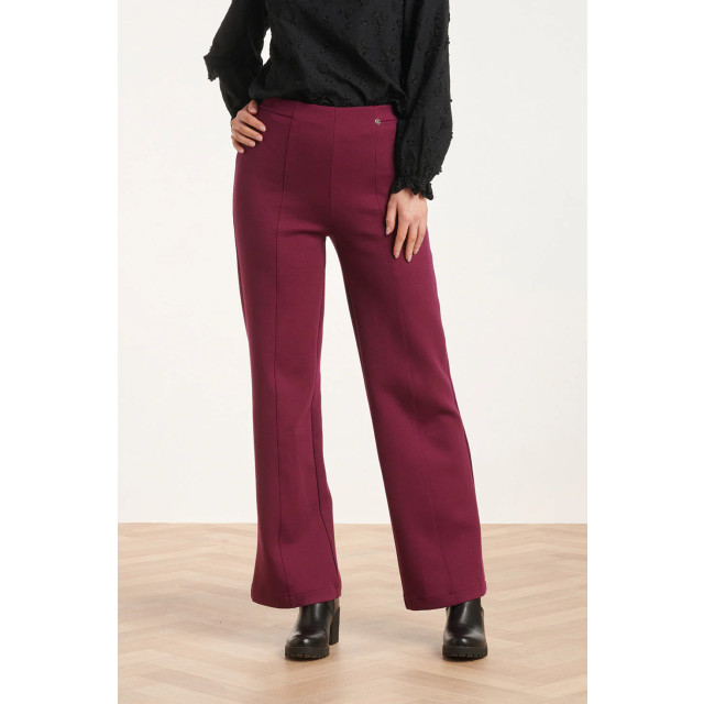 Smashed Lemon 24590 stretchy paarse flared broek 24590-380-M large