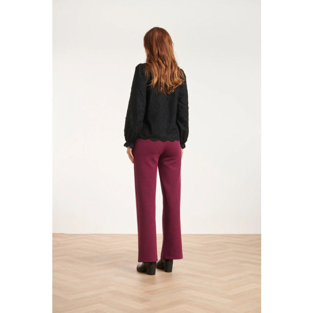 Smashed Lemon 24590 stretchy paarse flared broek 24590-380-M large