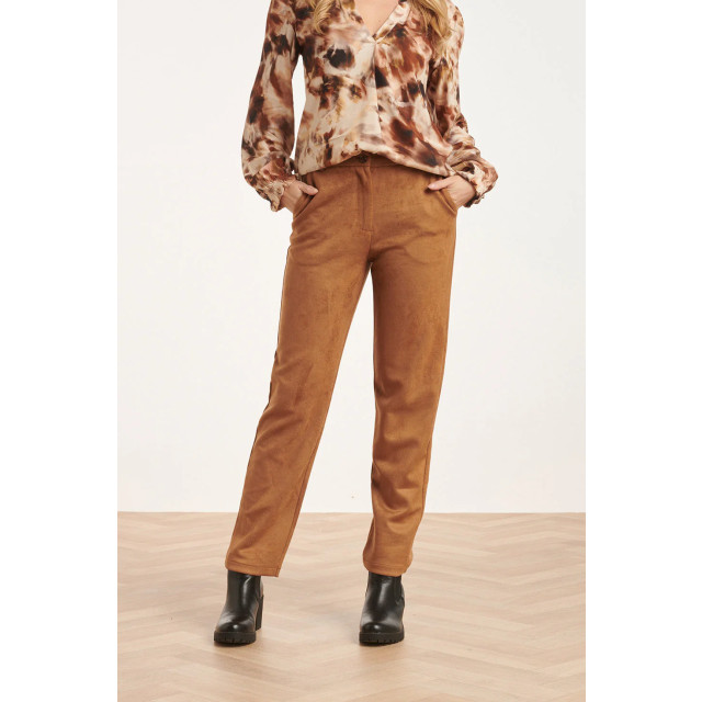 Smashed Lemon 24597 suède cognac aangesloten broek 24597-740-L large