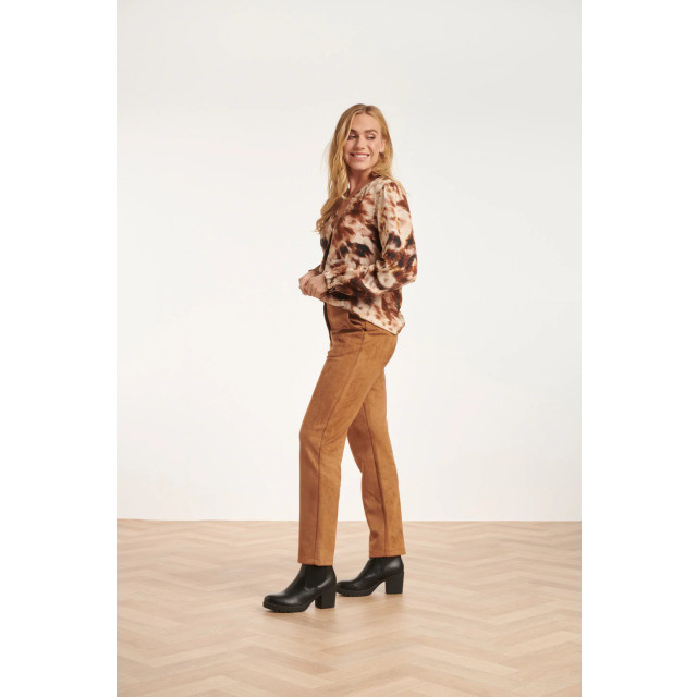 Smashed Lemon 24597 suède cognac aangesloten broek 24597-740-L large