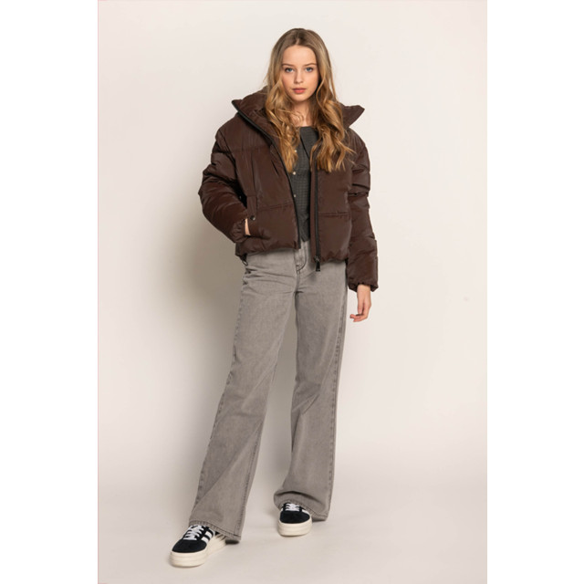 Frankie & Liberty Meisjes winterjas puck 15.2 cool brown FL24703 - 15.2 Cool Brown large