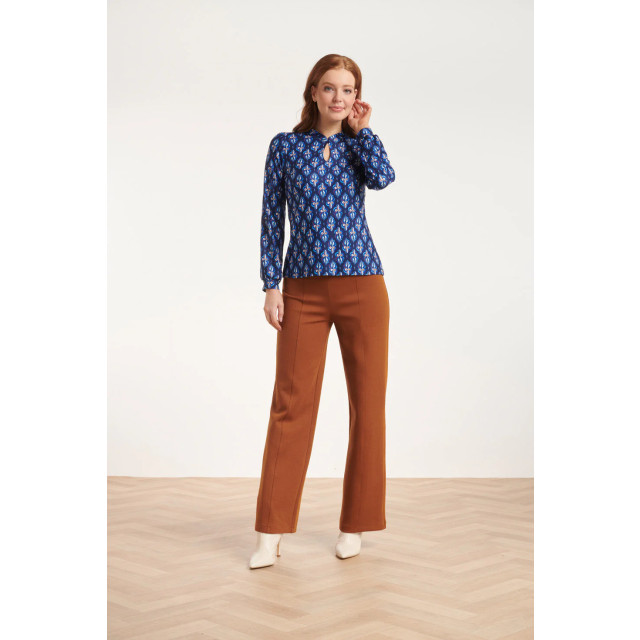 Smashed Lemon 24590 stretchy cognac flared broek 24590-740-XL large