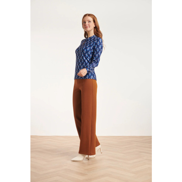 Smashed Lemon 24590 stretchy cognac flared broek 24590-740-XL large