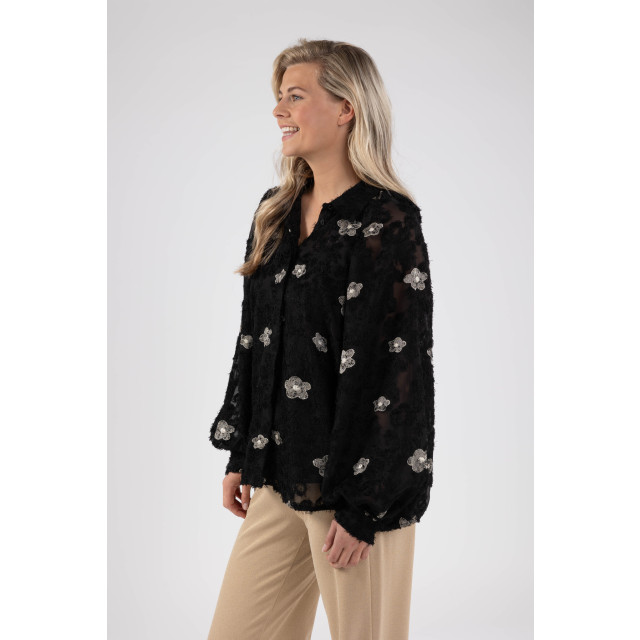 Nukus Fw240464 169 tatum blouse flower black/gold FW240464 169 large