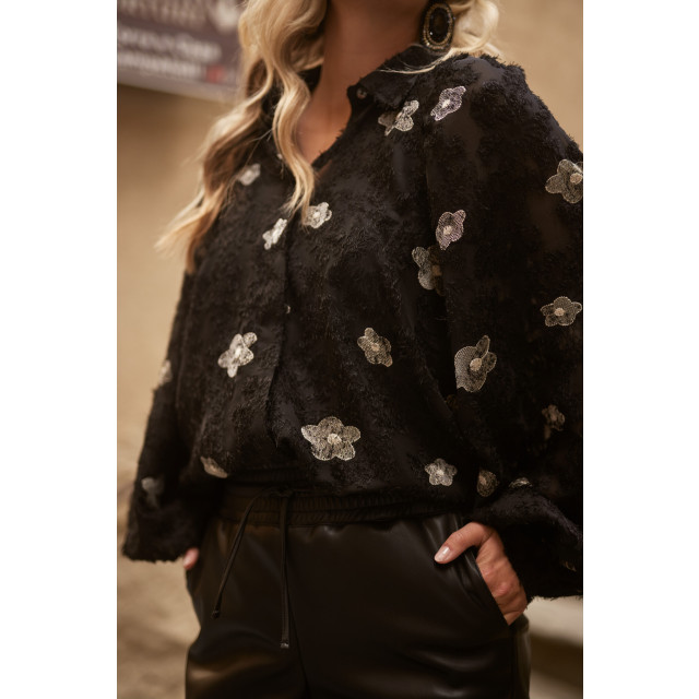 Nukus Fw240464 169 tatum blouse flower black/gold FW240464 169 large