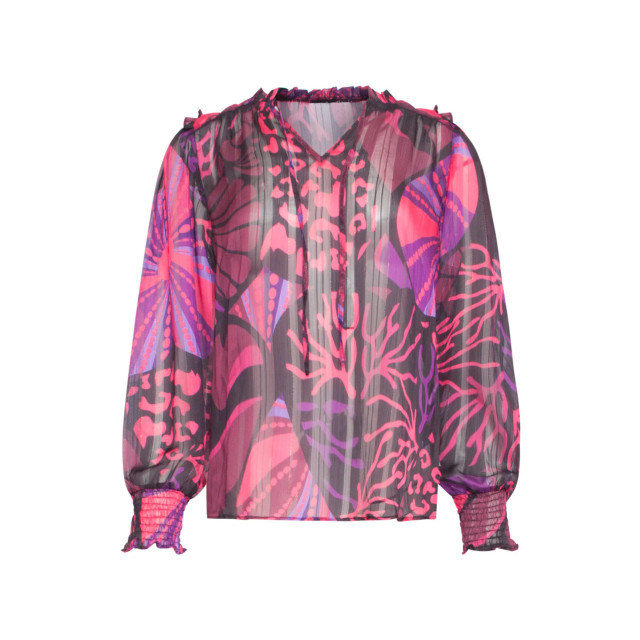 Smashed Lemon 24523 fuchsia en paarse hartjesprint top 24523-999-998 large