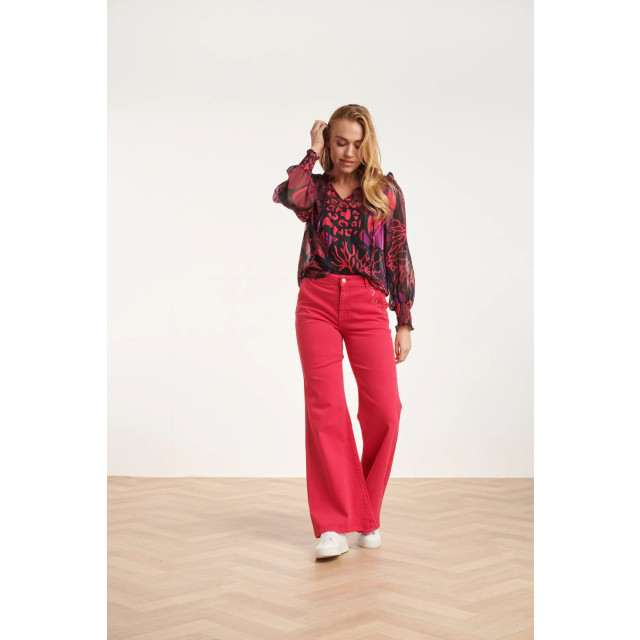 Smashed Lemon 24523 fuchsia en paarse hartjesprint top 24523-999-998 large