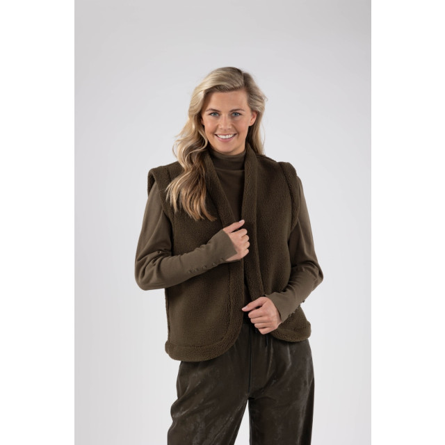 Nukus Elise teddy gilet burned olive 8720922861597 large