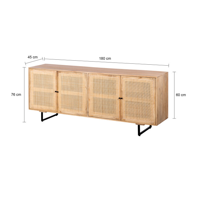 Lewis & Loft Dressoir lucas – met 4 deuren – fsc® mangohout 2927610 large