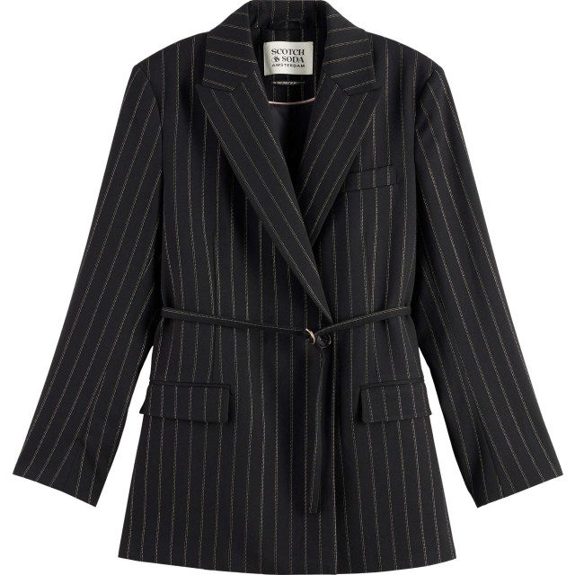 Scotch & Soda Lurex pinstripe db blazer spruce aurora 179153-069 large