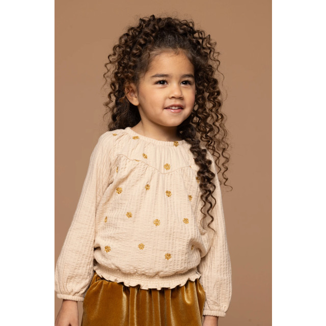 Looxs Revolution Meisjes top embroidery latte 2432-7454-038 large