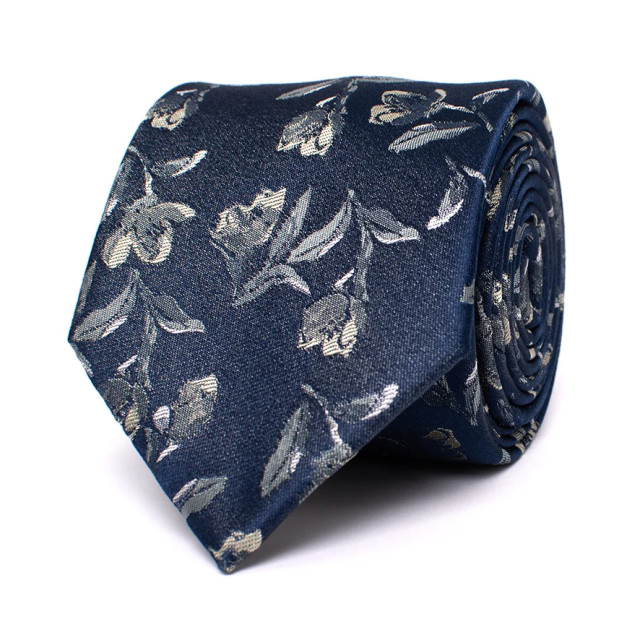 Tresanti Darry | silk tie with flowers | TRTIIE355-900 large