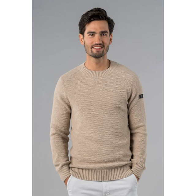 PRESLY & SUN Moss stitch round neck BRUCE large