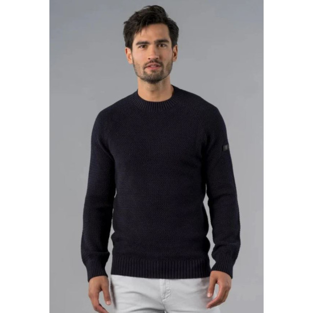 PRESLY & SUN Moss stitch round neck BRUCE large